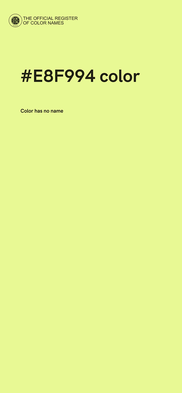 #E8F994 color image