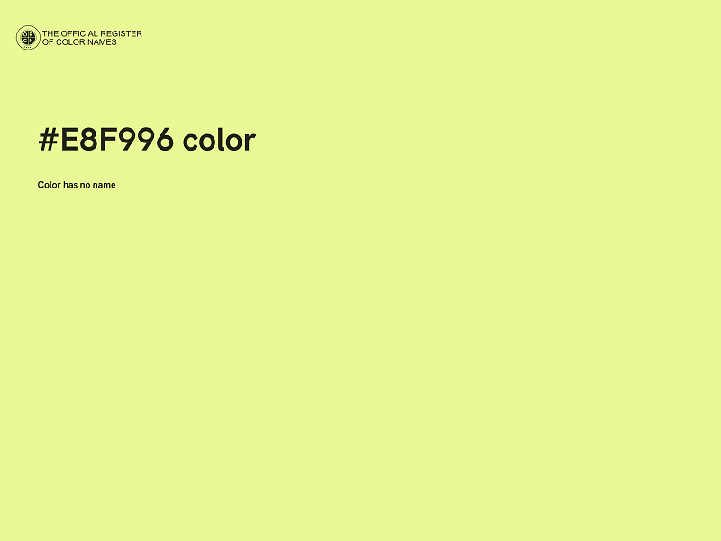#E8F996 color image