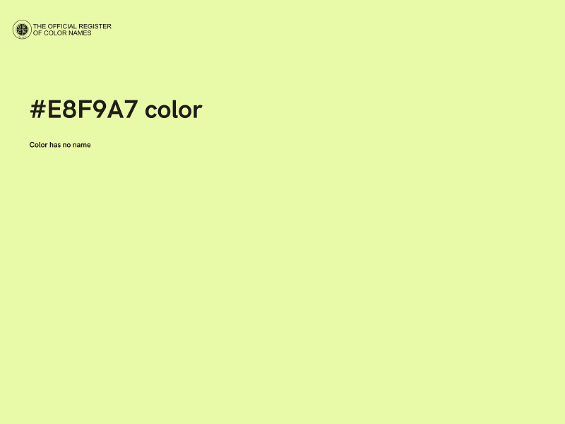 #E8F9A7 color image