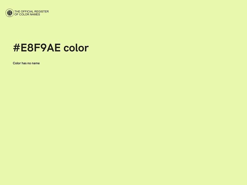 #E8F9AE color image