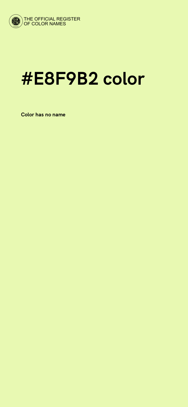 #E8F9B2 color image