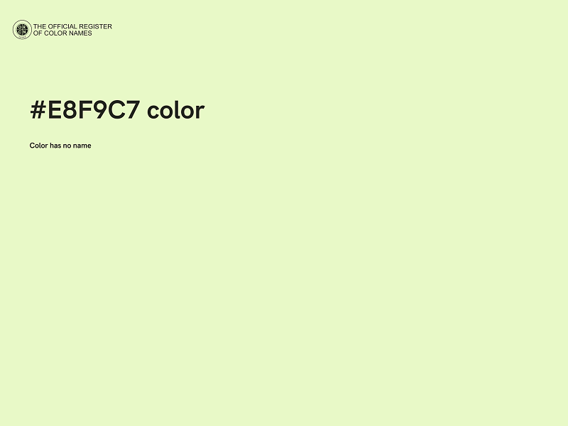 #E8F9C7 color image