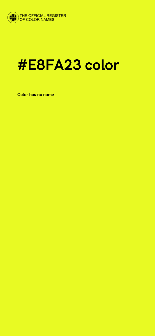 #E8FA23 color image