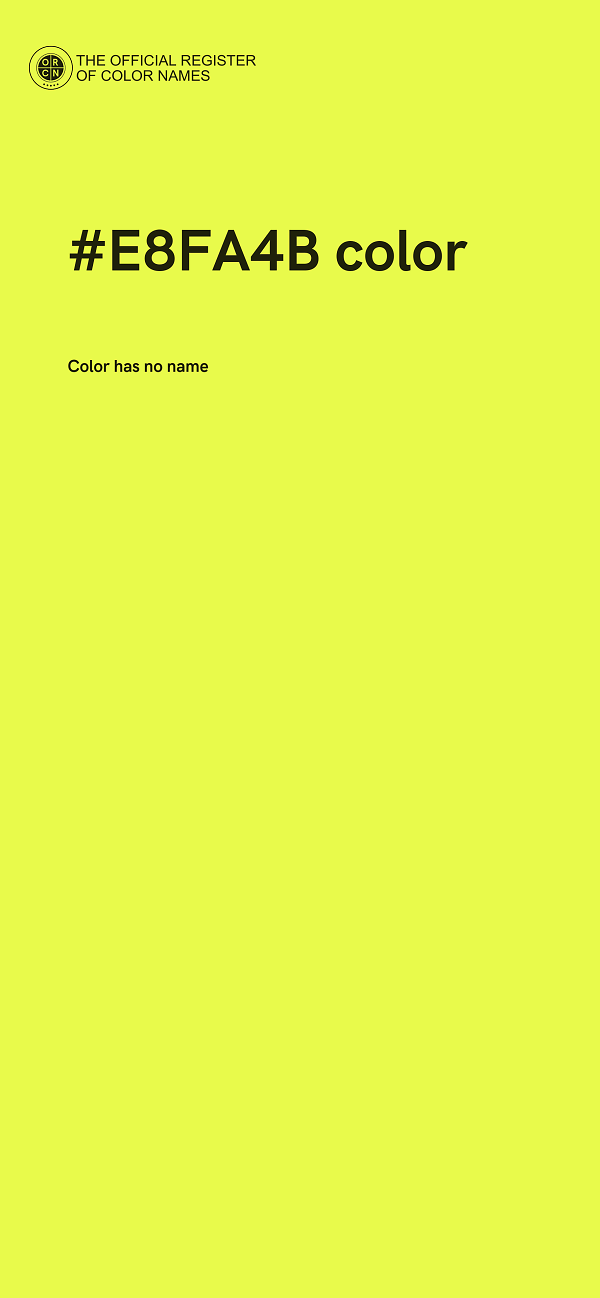 #E8FA4B color image