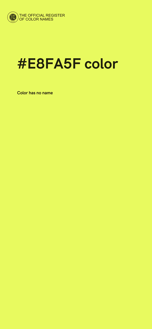 #E8FA5F color image