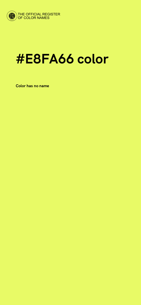 #E8FA66 color image