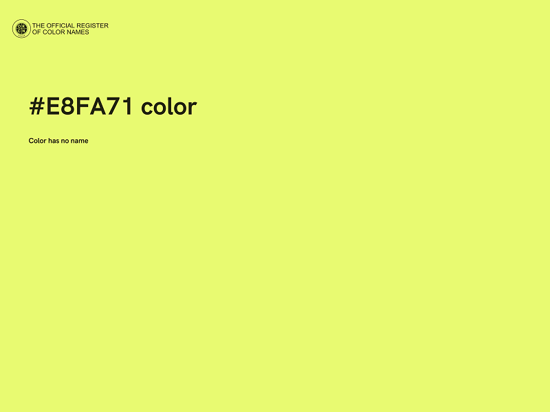 #E8FA71 color image