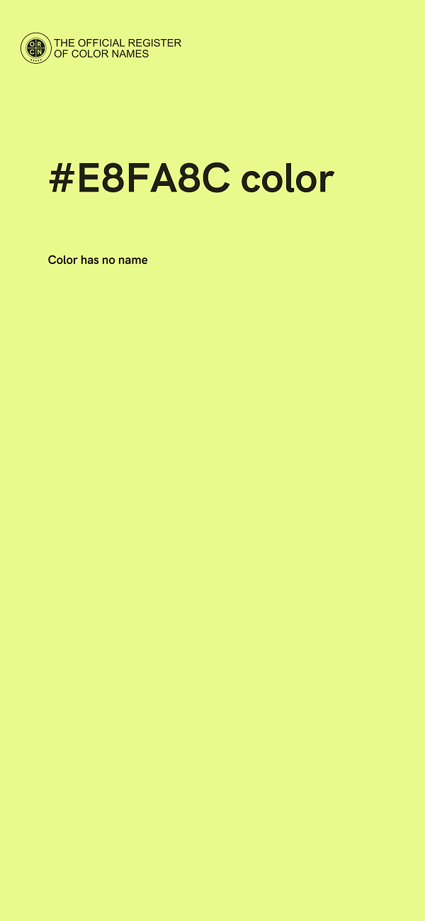 #E8FA8C color image