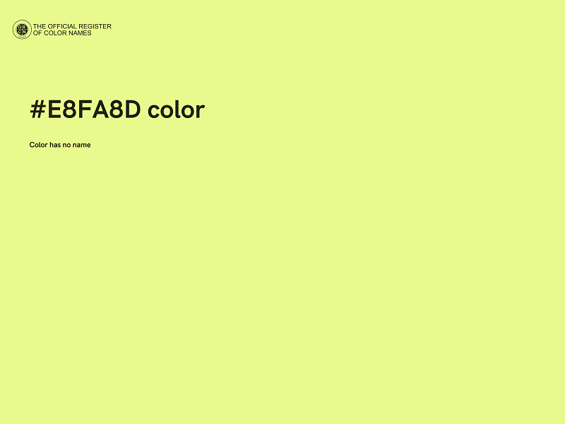 #E8FA8D color image