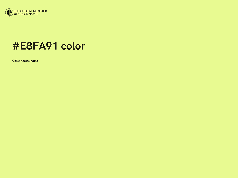 #E8FA91 color image