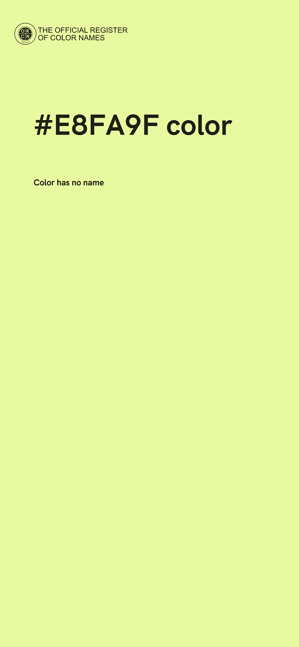 #E8FA9F color image