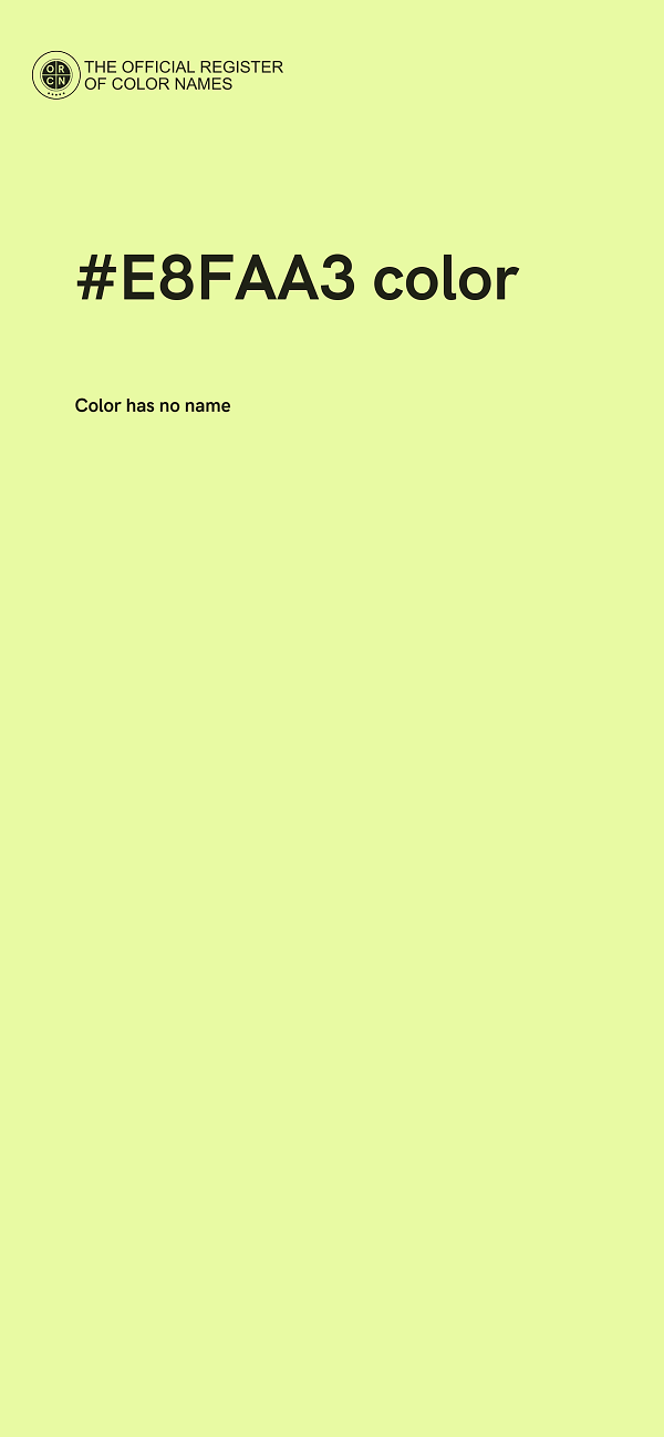#E8FAA3 color image