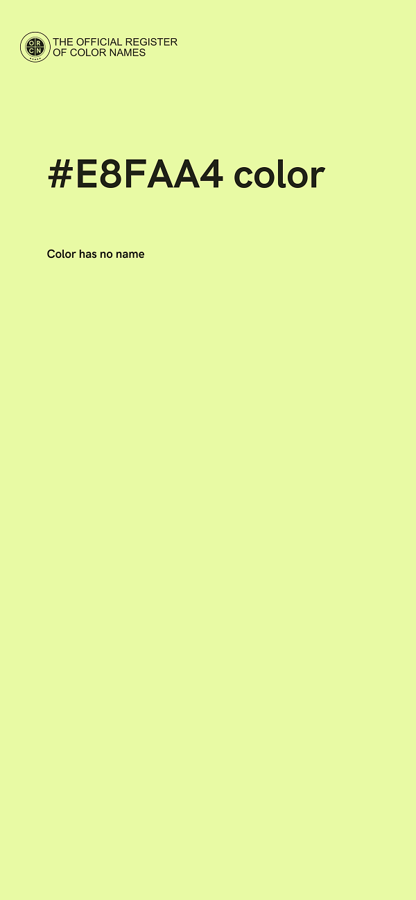 #E8FAA4 color image