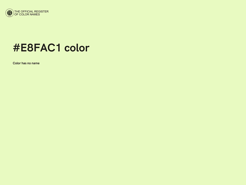 #E8FAC1 color image
