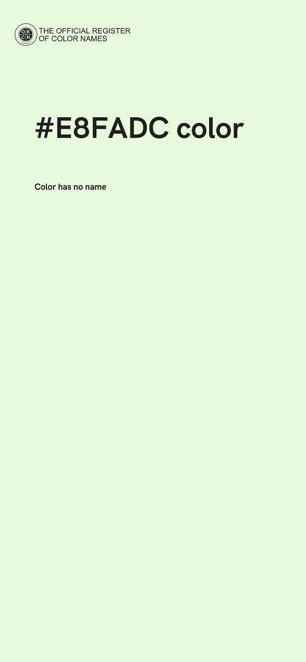 #E8FADC color image