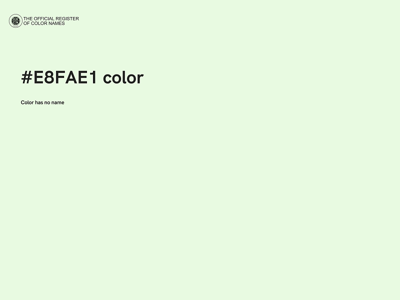 #E8FAE1 color image