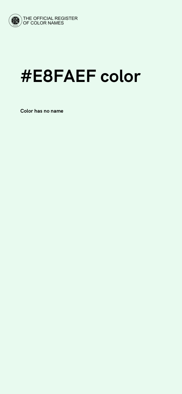 #E8FAEF color image
