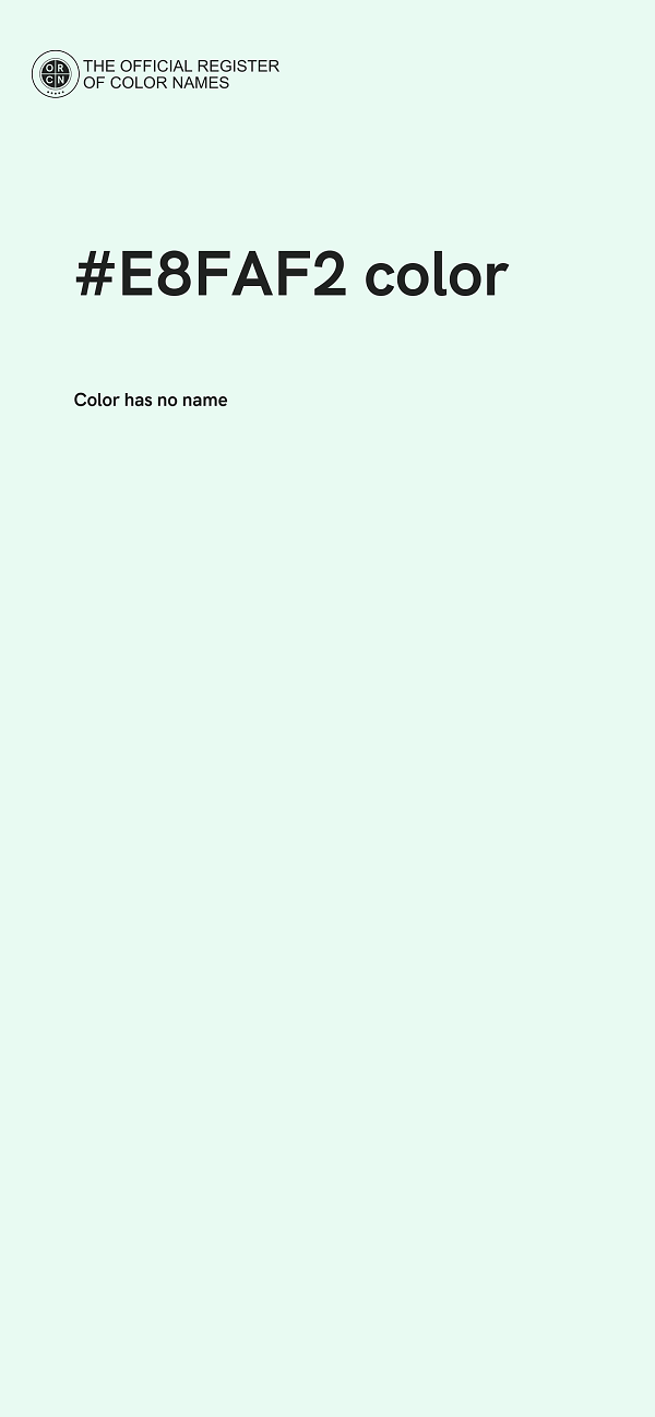 #E8FAF2 color image