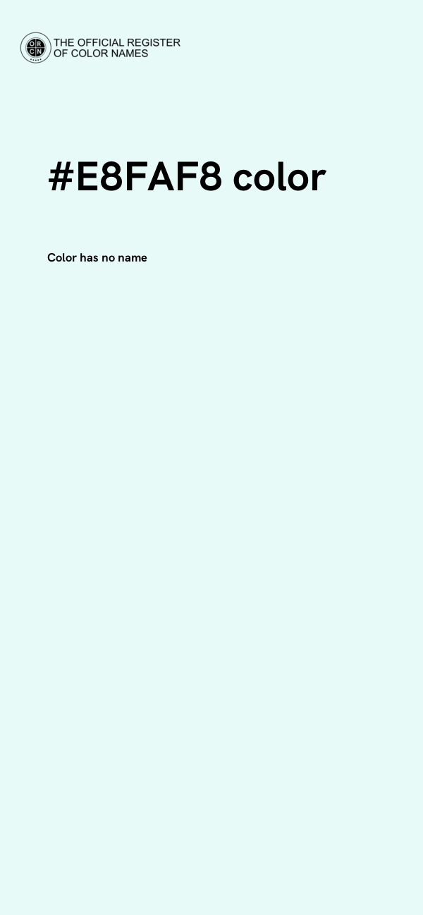 #E8FAF8 color image