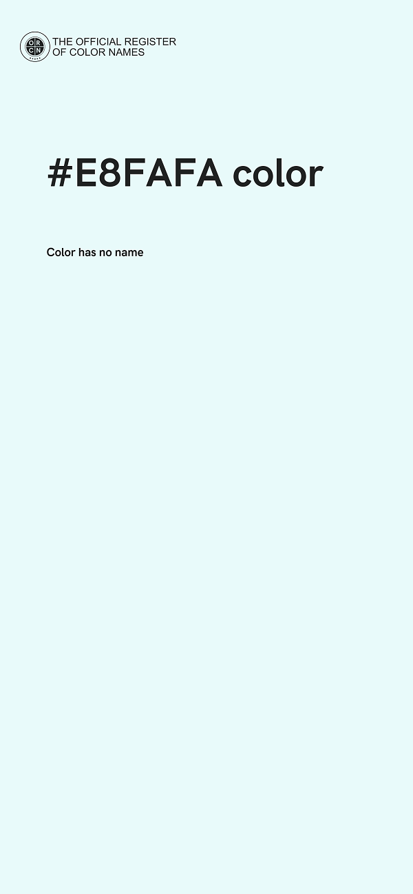 #E8FAFA color image