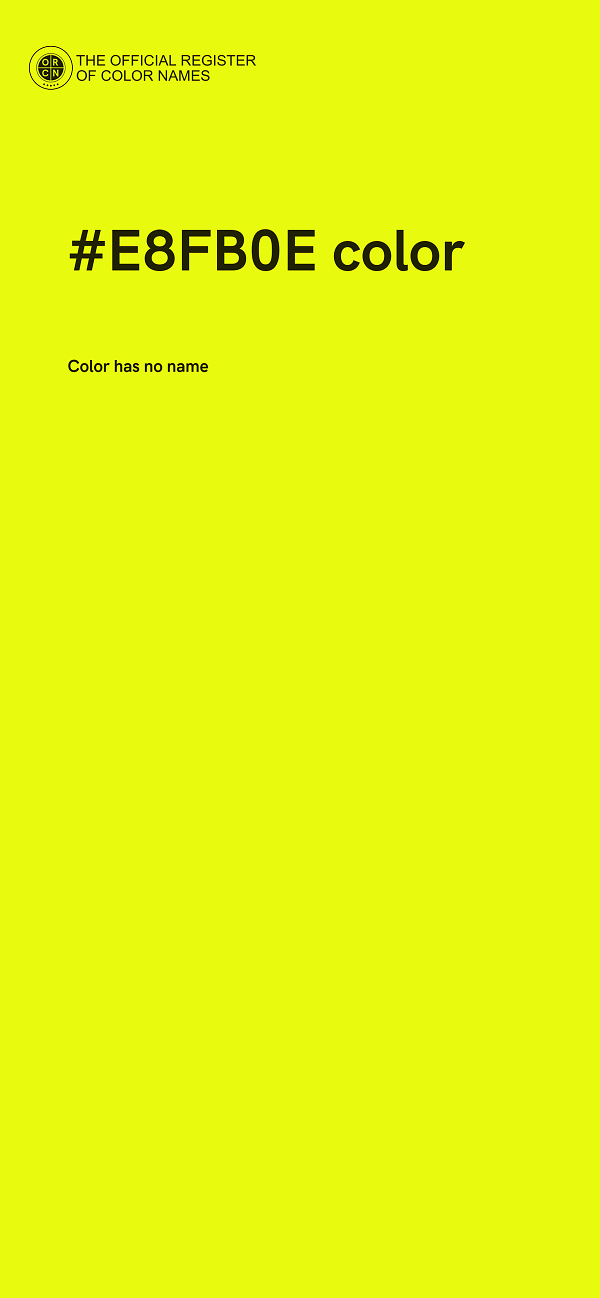 #E8FB0E color image