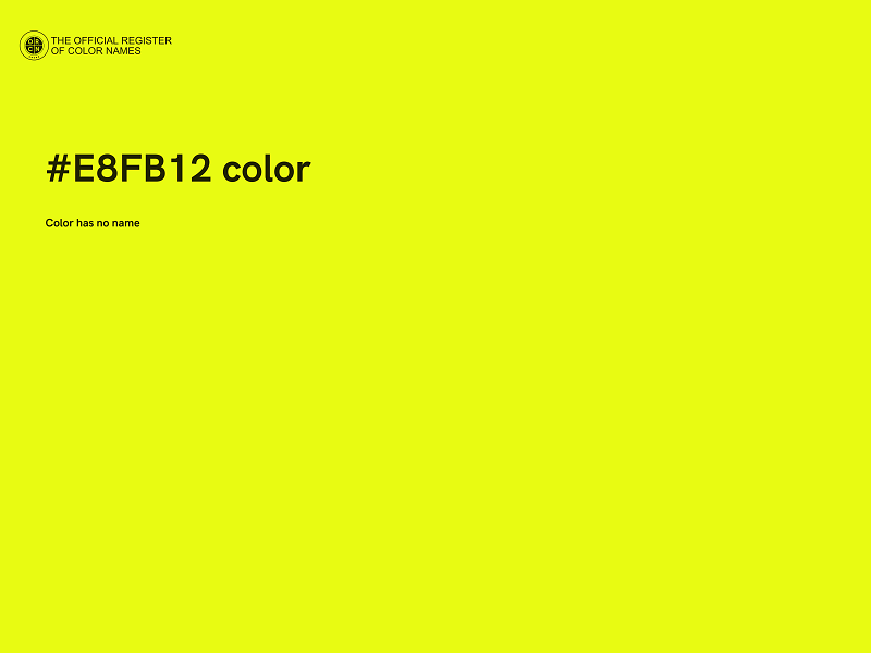 #E8FB12 color image