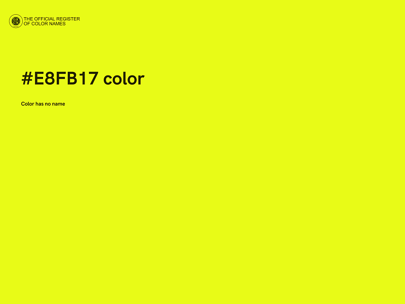 #E8FB17 color image