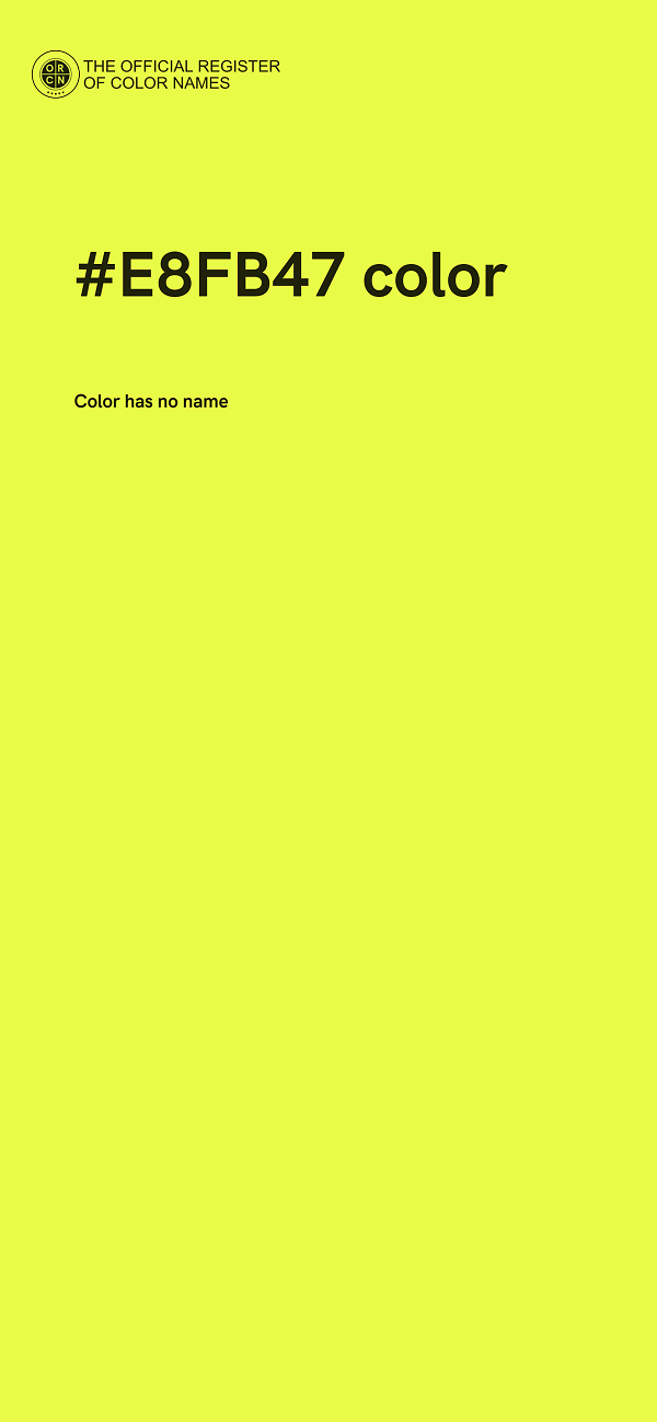 #E8FB47 color image