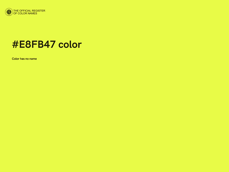 #E8FB47 color image