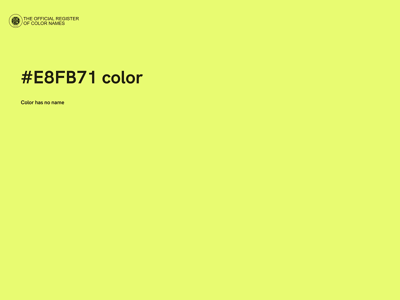 #E8FB71 color image