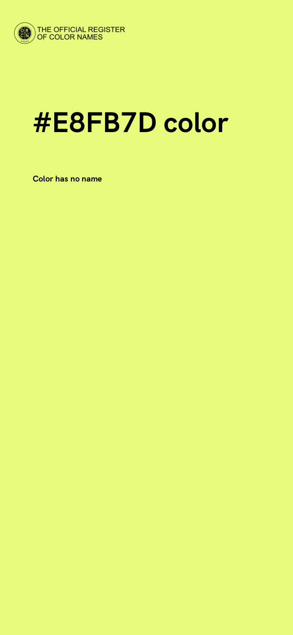 #E8FB7D color image