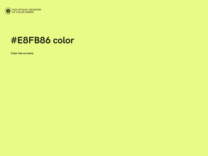 #E8FB86 color image