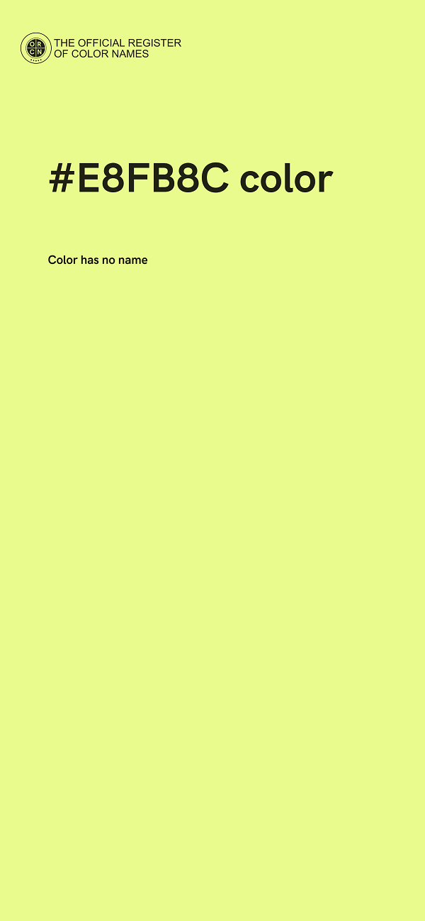 #E8FB8C color image