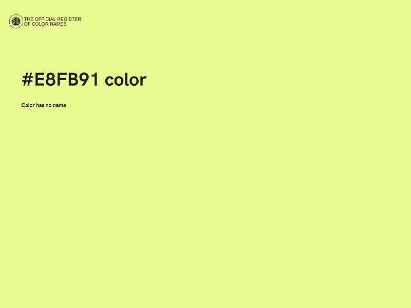 #E8FB91 color image