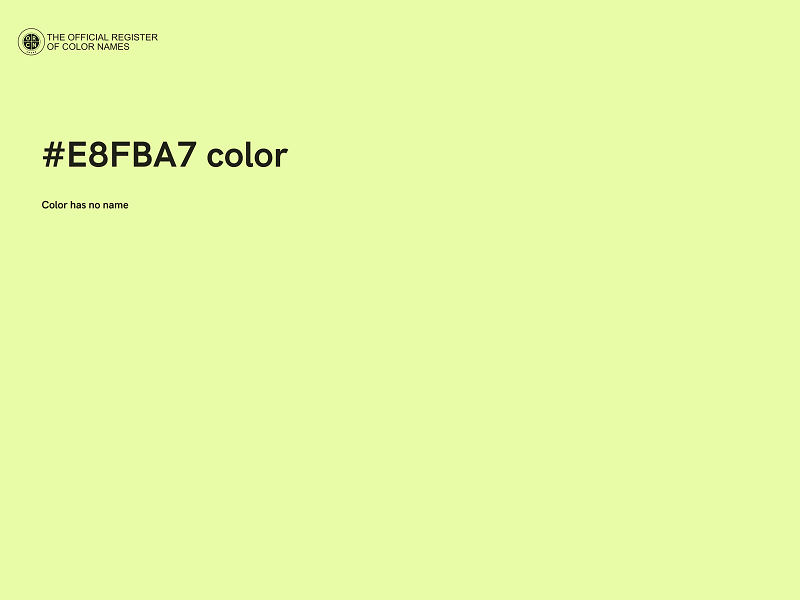 #E8FBA7 color image