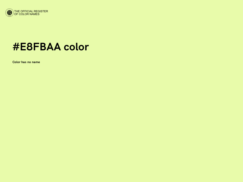 #E8FBAA color image