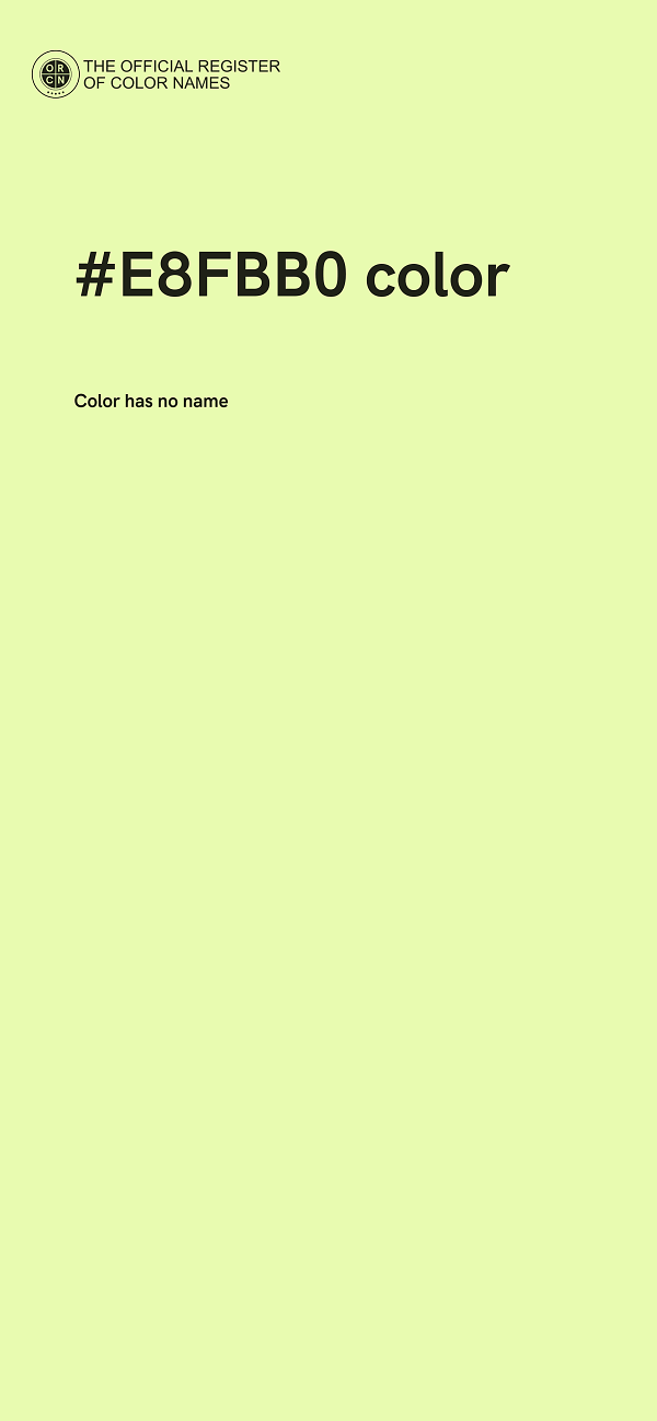 #E8FBB0 color image