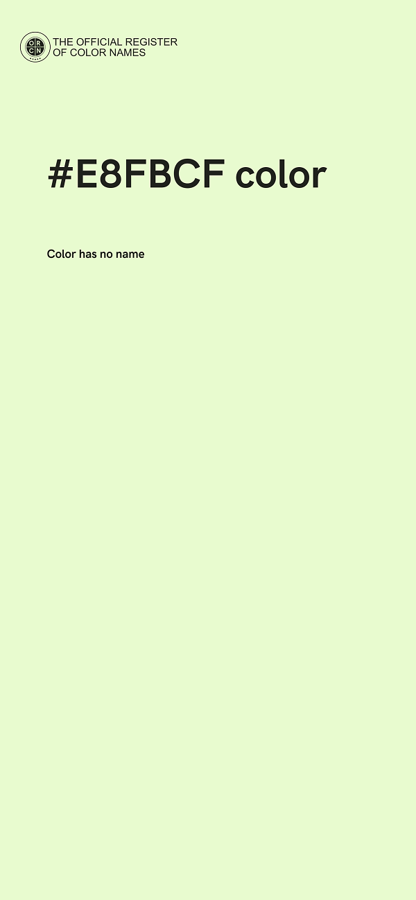 #E8FBCF color image