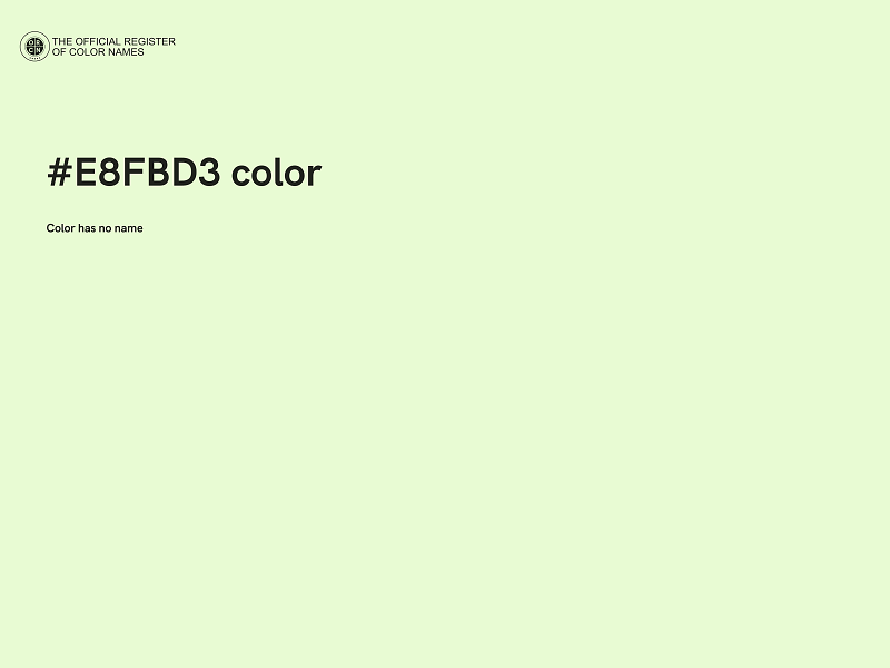 #E8FBD3 color image