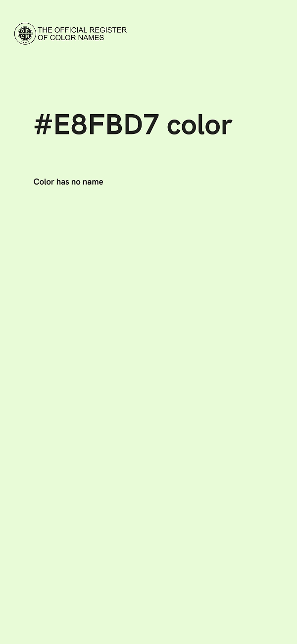 #E8FBD7 color image