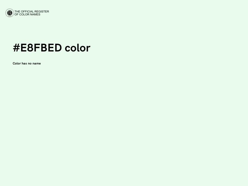 #E8FBED color image