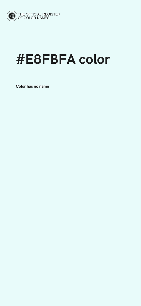 #E8FBFA color image