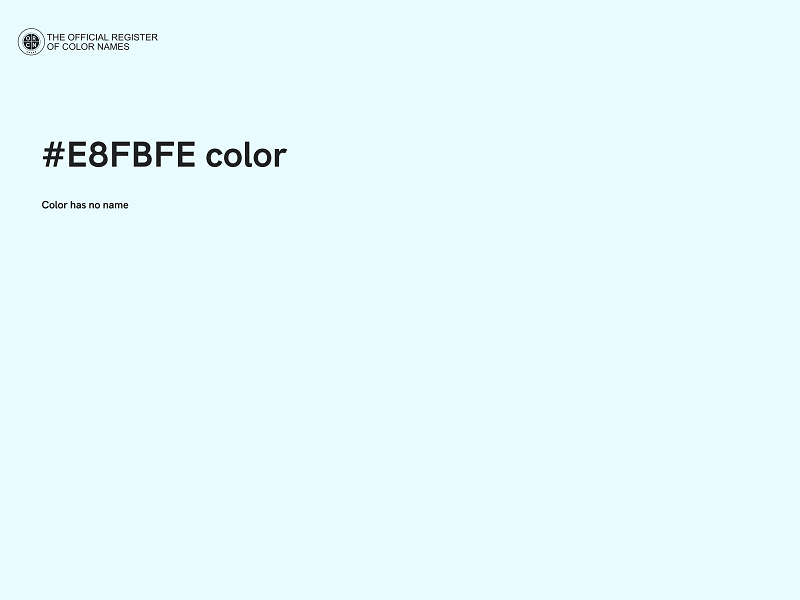 #E8FBFE color image