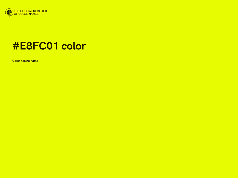 #E8FC01 color image