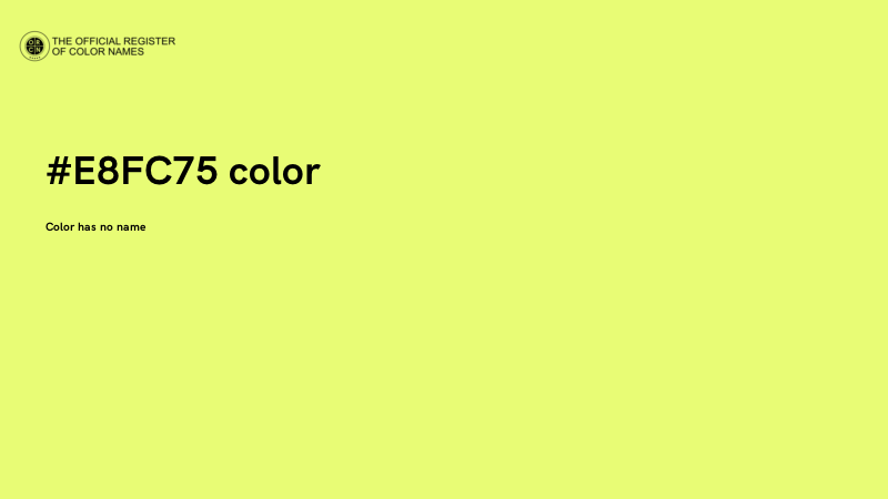 #E8FC75 color image