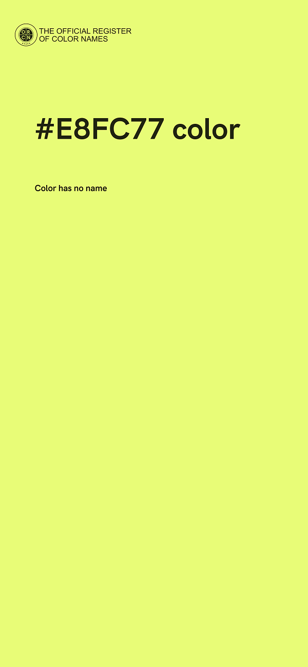 #E8FC77 color image