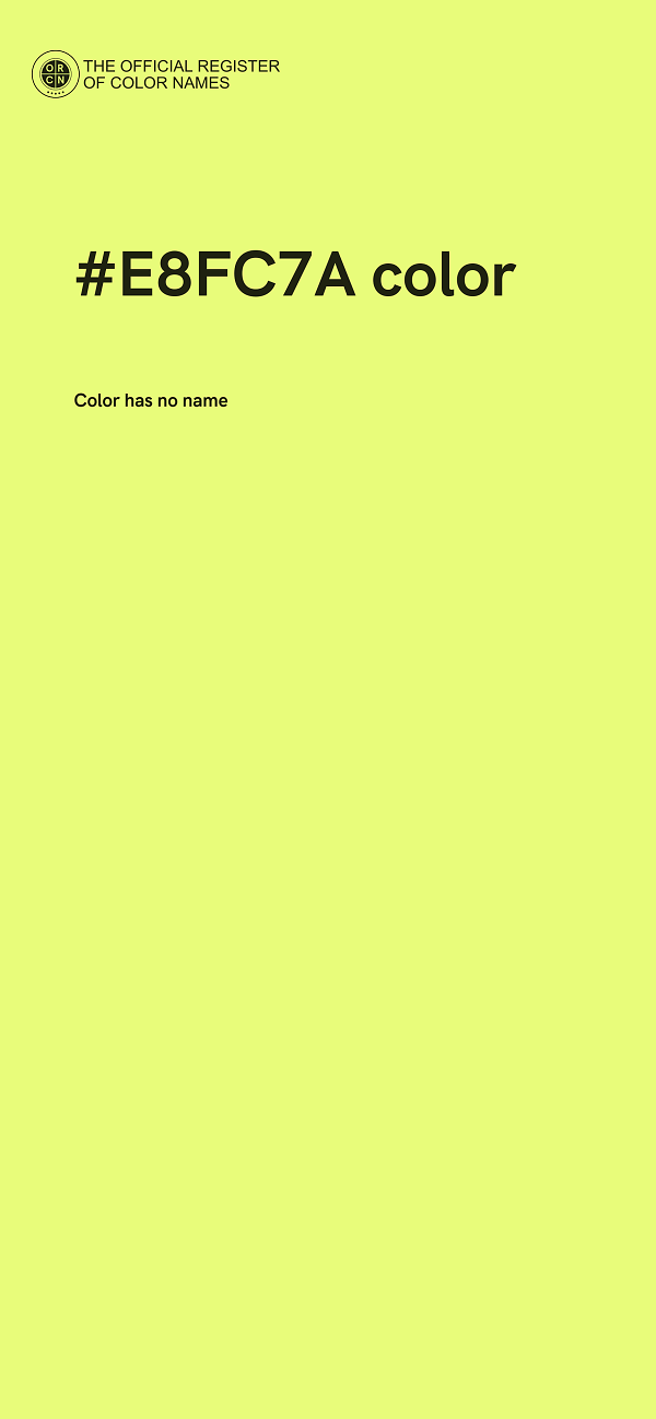 #E8FC7A color image