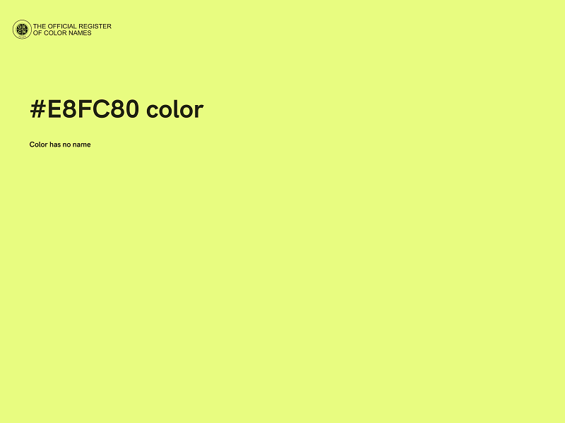 #E8FC80 color image