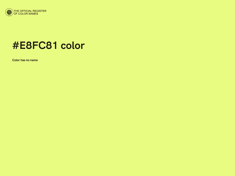 #E8FC81 color image