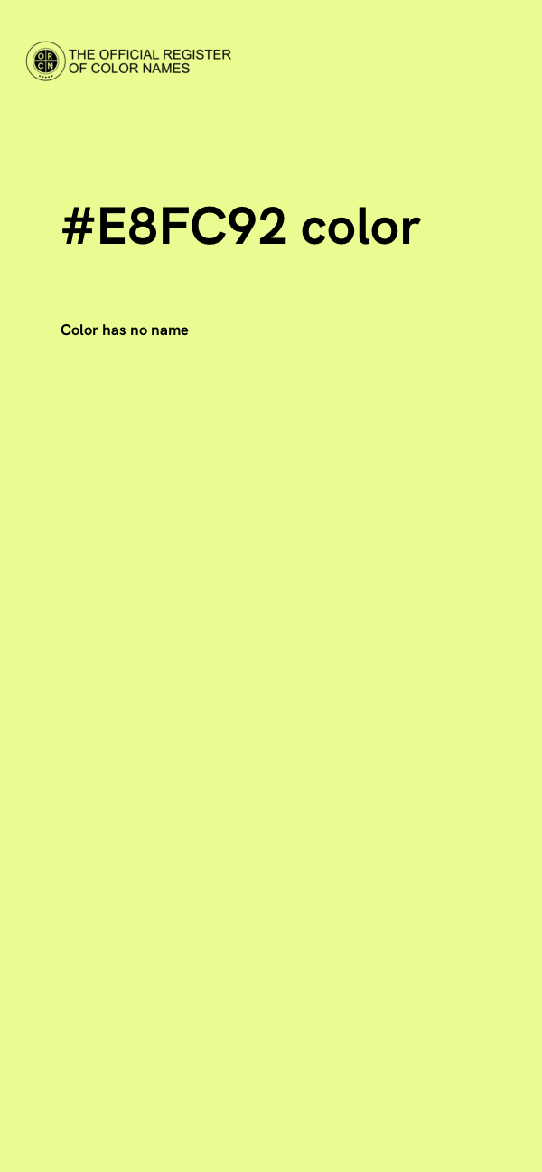 #E8FC92 color image
